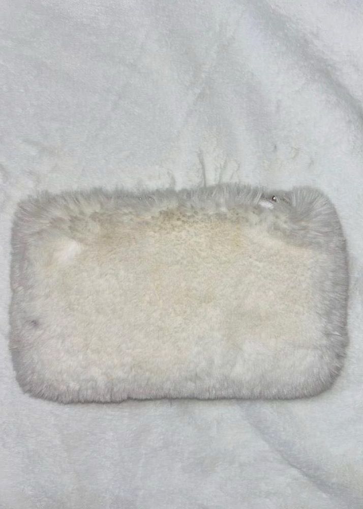 Fluffy White Pouch