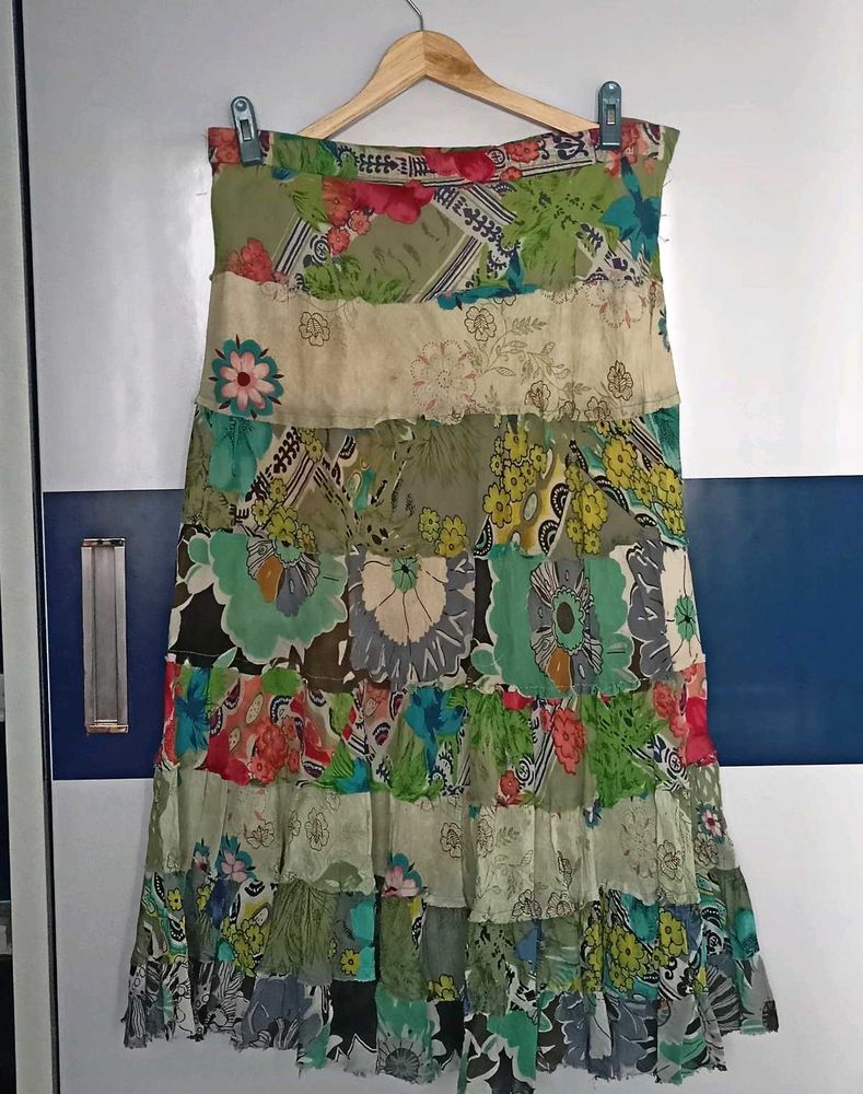 Patchwork Ethnic Skirt