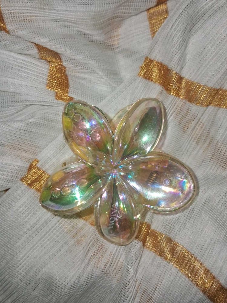 Holographic Flower Hair Clip
