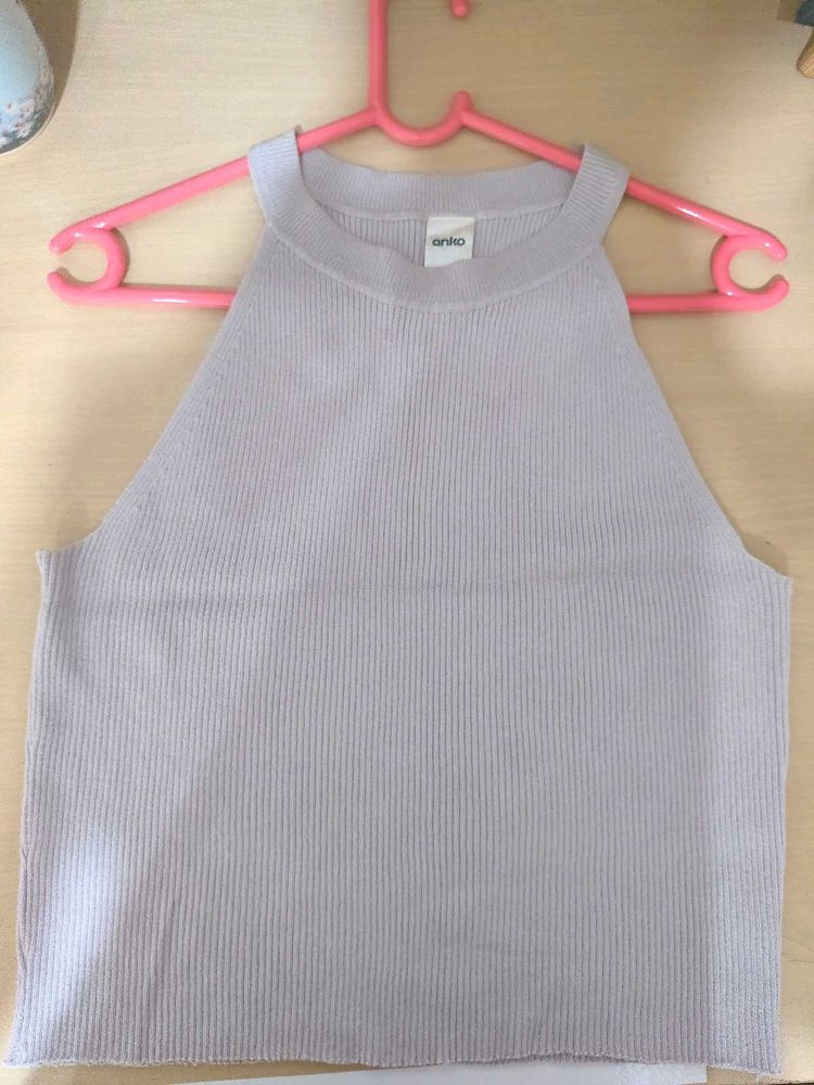 Lavender Casual Knit Tank Top