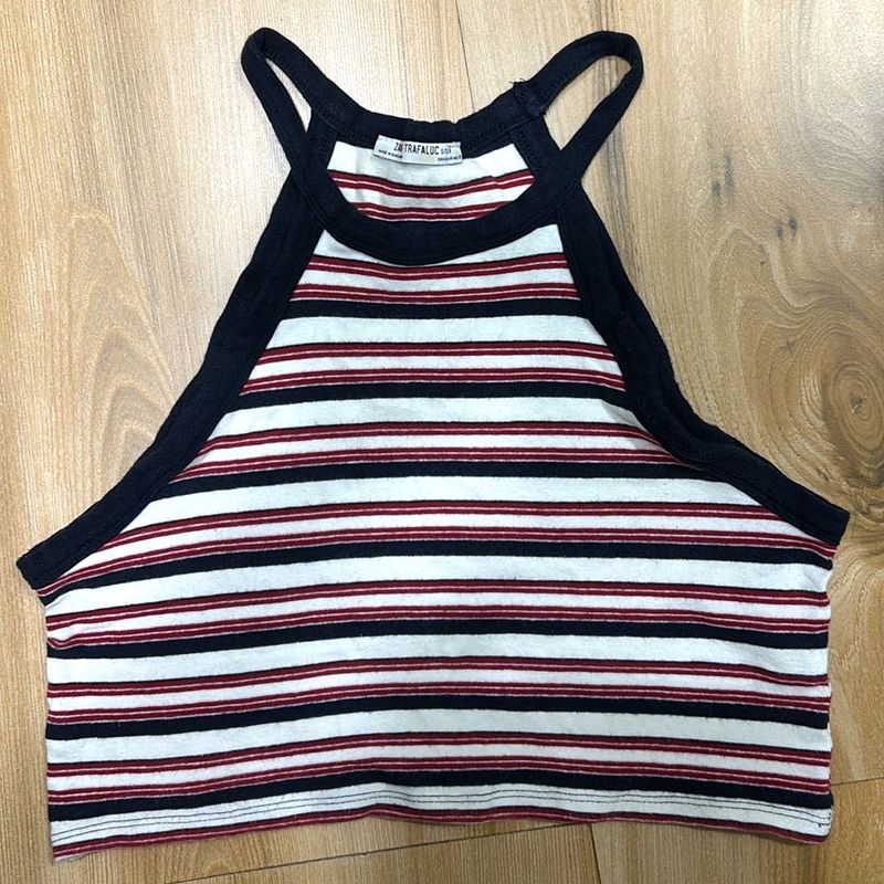 Zara Striped Halter Top