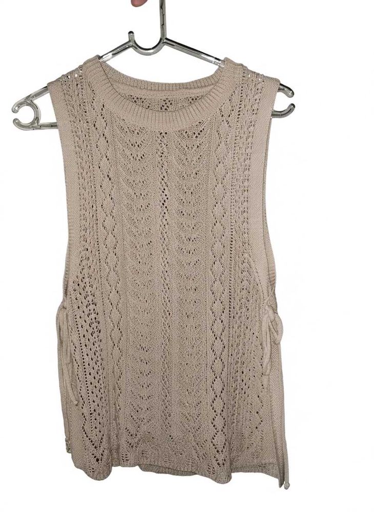 Crochet Knit Sleeveless Top