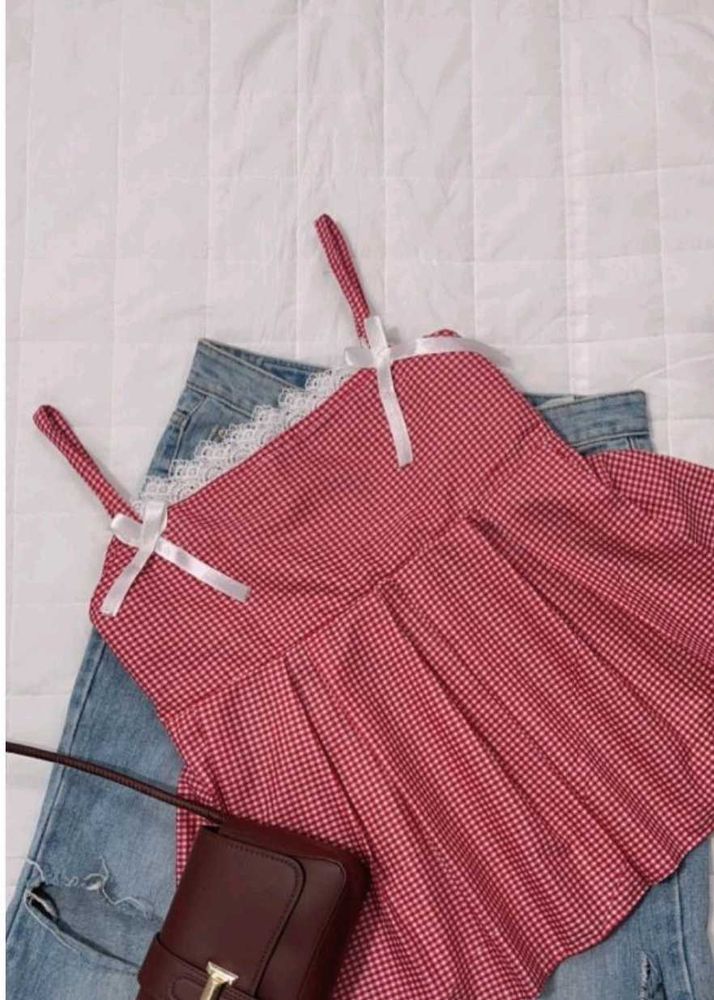Red Gingham Cami Top