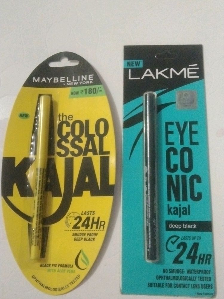 Lakme And Maybelline Combo Kajal Pencil