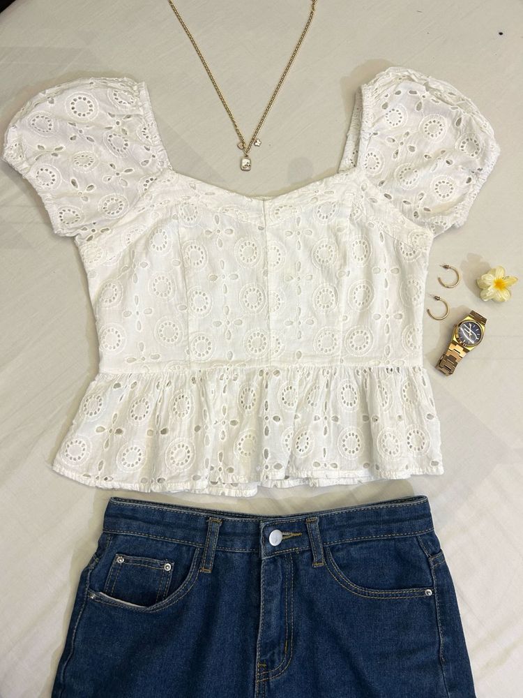 People Sweetheart Neck Cotton Top