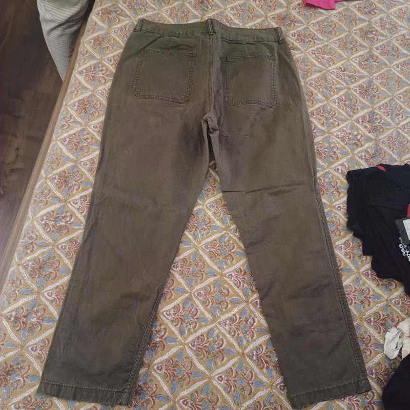 Olive Green Straight Leg cargo Pants
