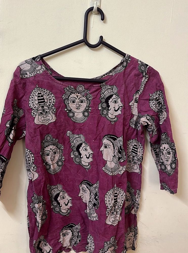 Printed Purple Blouse