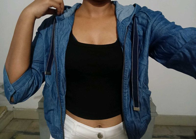 Denim Hoodie Jacket