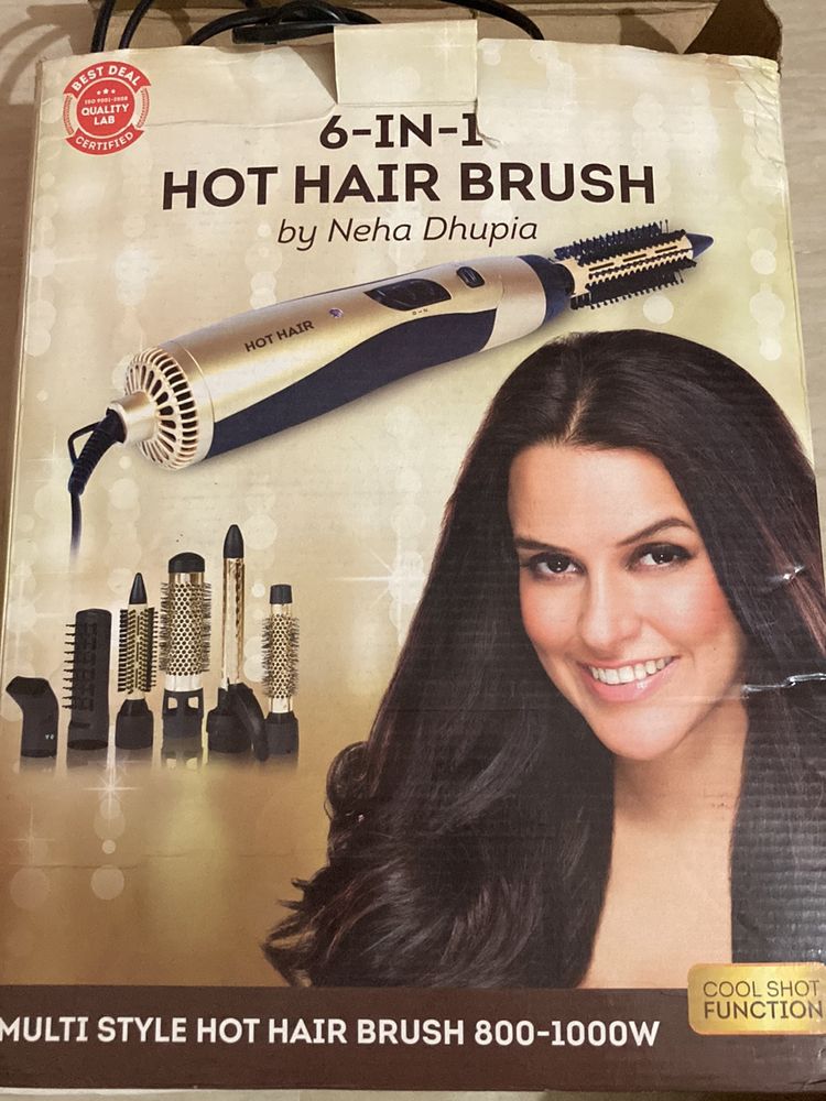 6-in-1 Hot Hair Brush By Neha Dhupia