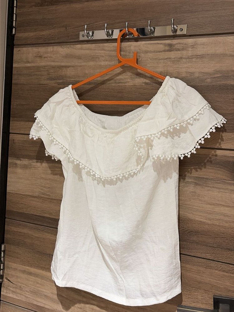 White Off-Shoulder Top