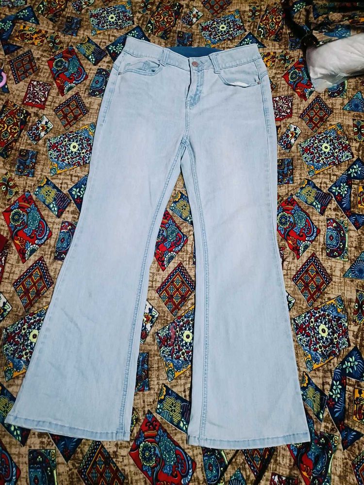 Flared Light Wash Jeans