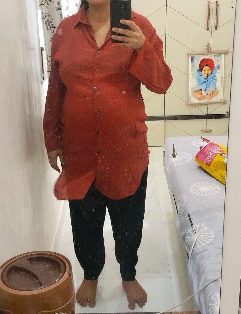 Only Wear 1 Once Pregnancy Photo Shoot Shirt Kurta