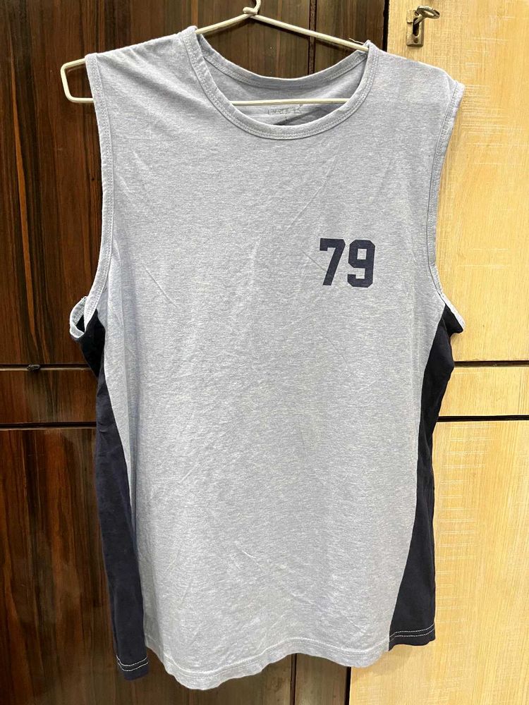 Sleeveless Grey Tank Top