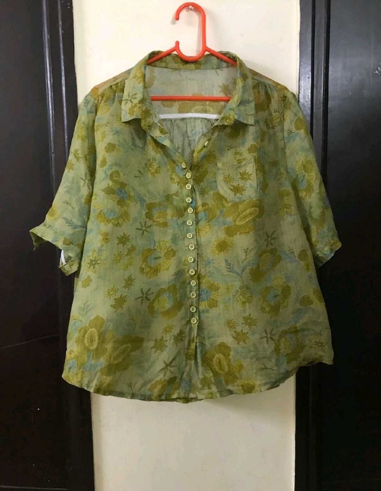 Floral Button-Down Top