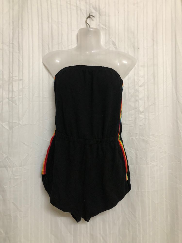Garage Black Strapless Jumpsuit