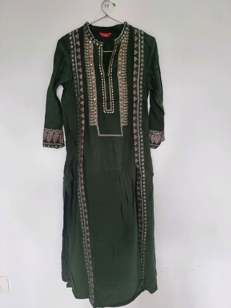 W Straight Kurta, Size - XS