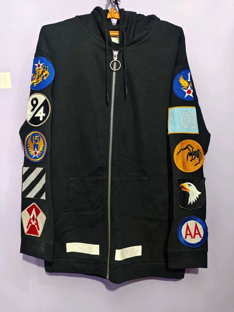Off-White Embroidered Patch Hoodie Unisex