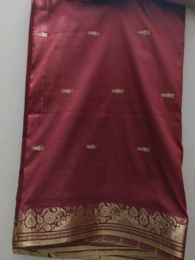 MAROON BANARASI SILK