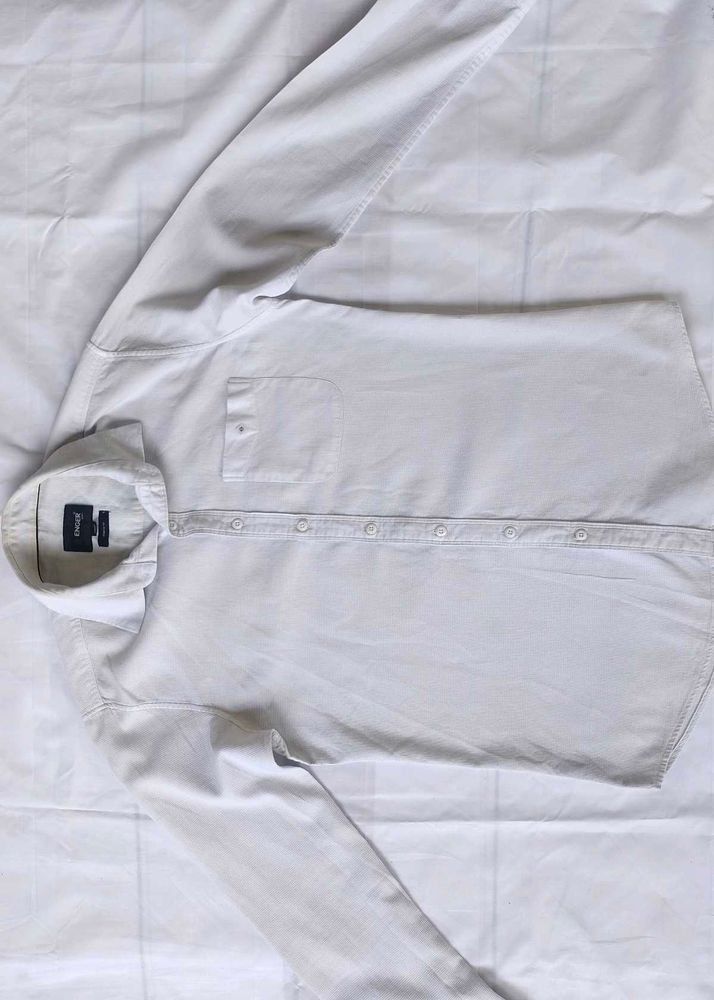 Striped White Casual Shirt