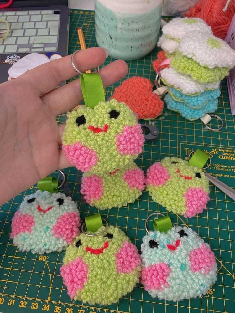 Punch Needled Key Chains