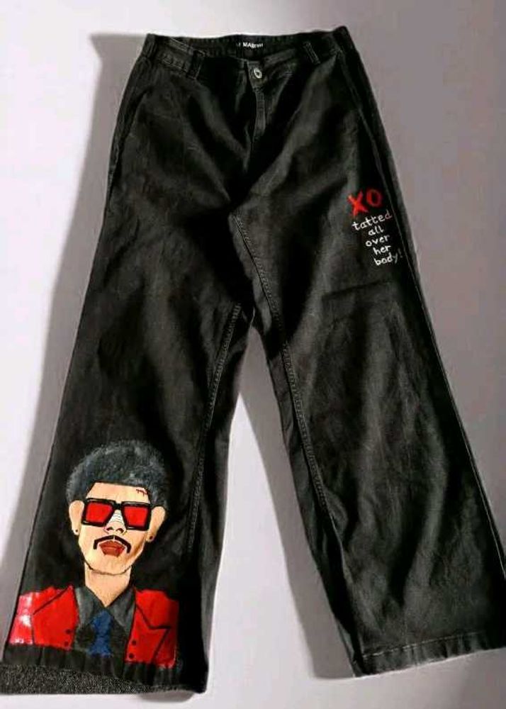 The Weeknd Black Straight Leg Jeans