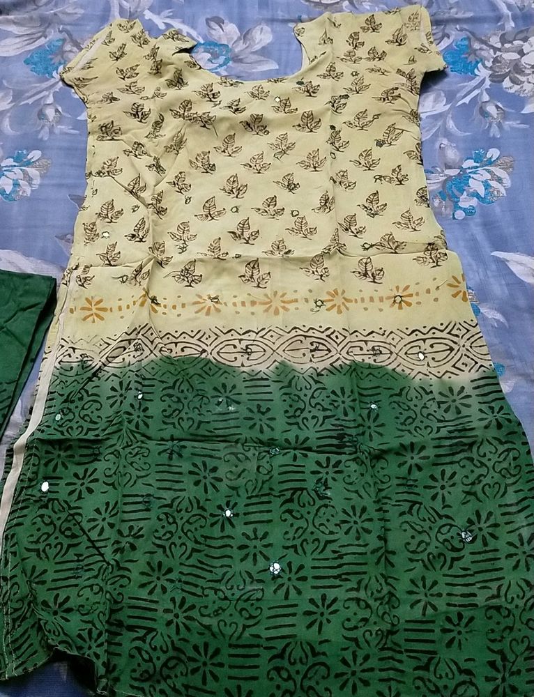 Cotton Silk Dress Stitched Top And Bottom om For