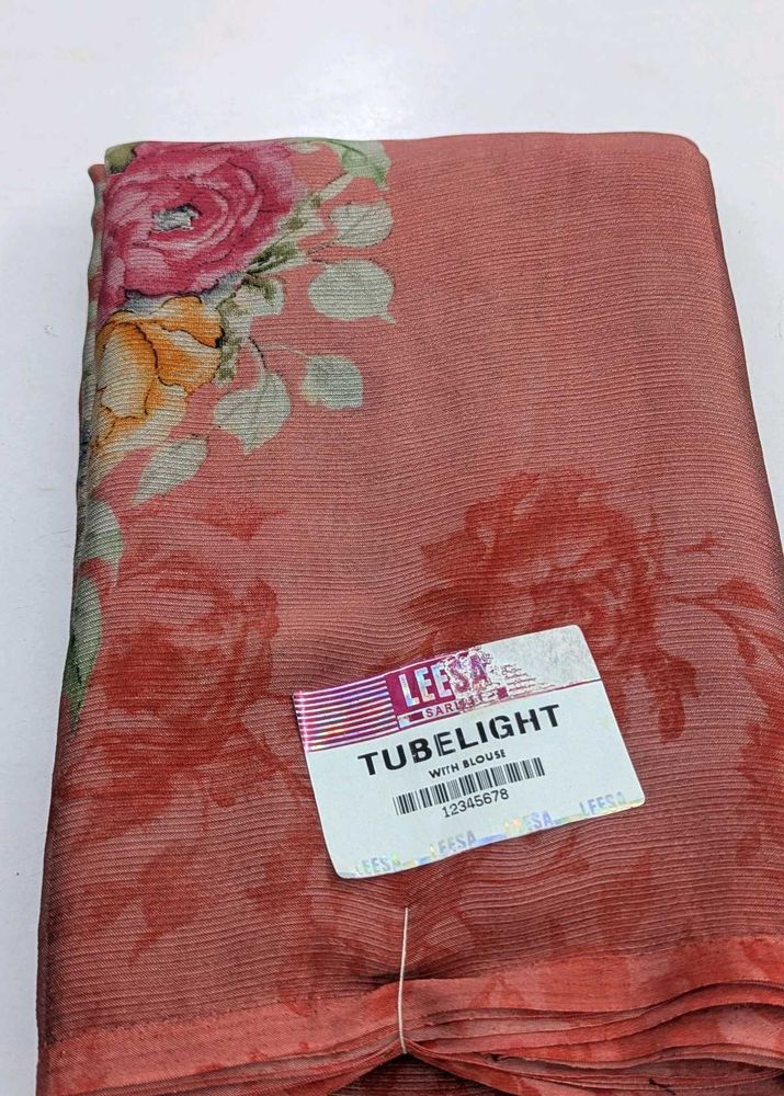 Elegant Floral Print Saree