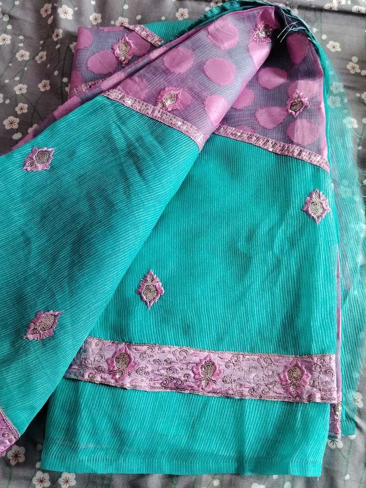 Sequin Pallu Saree
