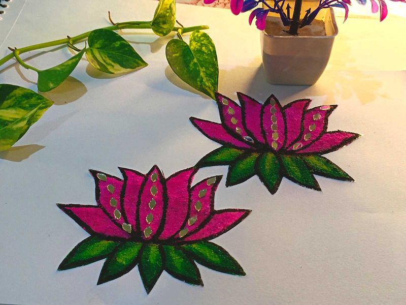 Lotus ready rangoli patches