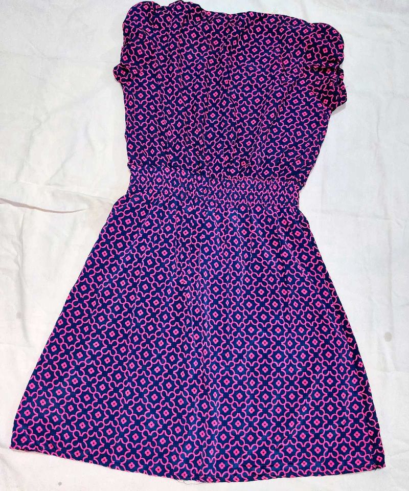 Dress Pink AND Blue Print