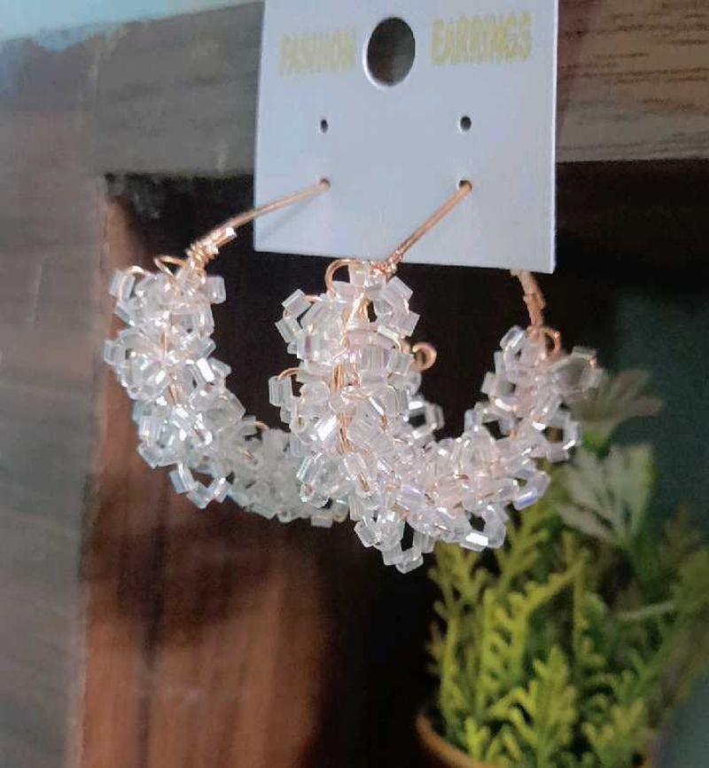 Beaded Hoop Earrings