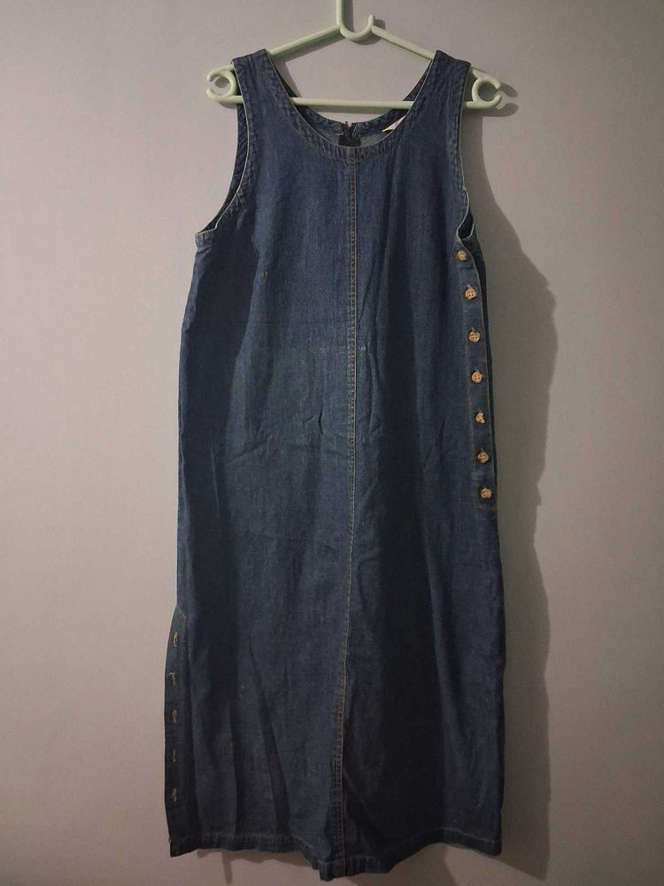 Vintage Denim Midi Dress