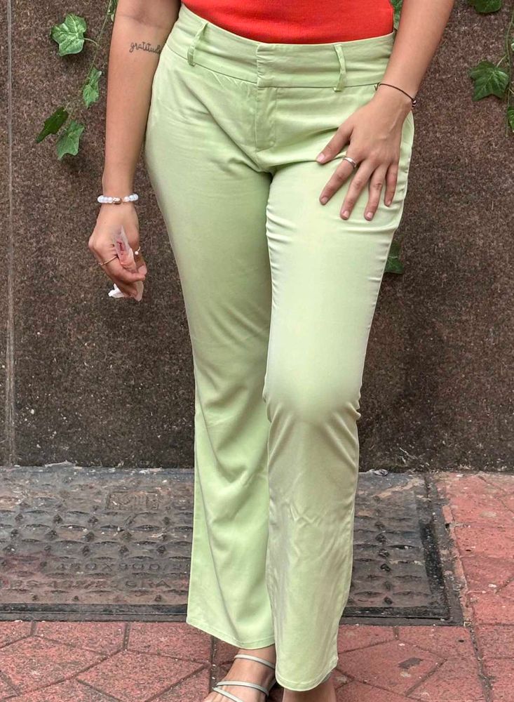 Green Straight Leg Pants