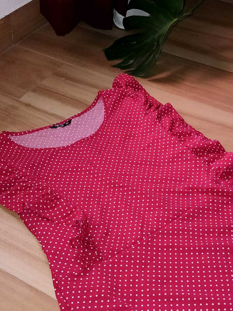 Red Polka Dot Top