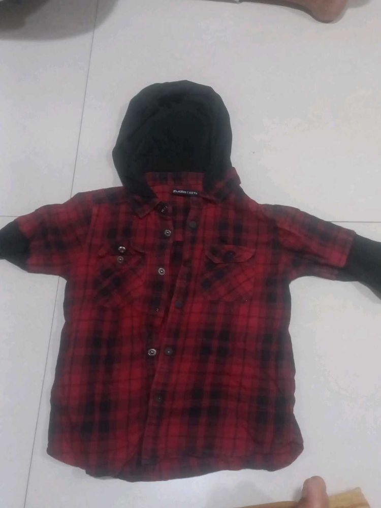 Red &amp; Black Checkered Shirt
