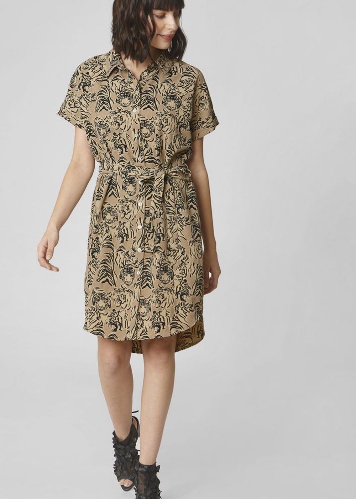 Vero Moda Tiger Print Shirt Dress