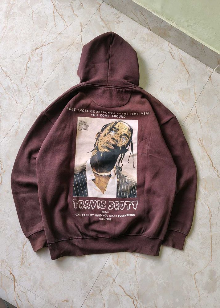 Travis Scott brown hoodie