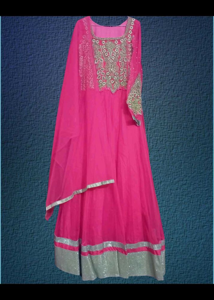 Elegant Pink Ethnic Gown