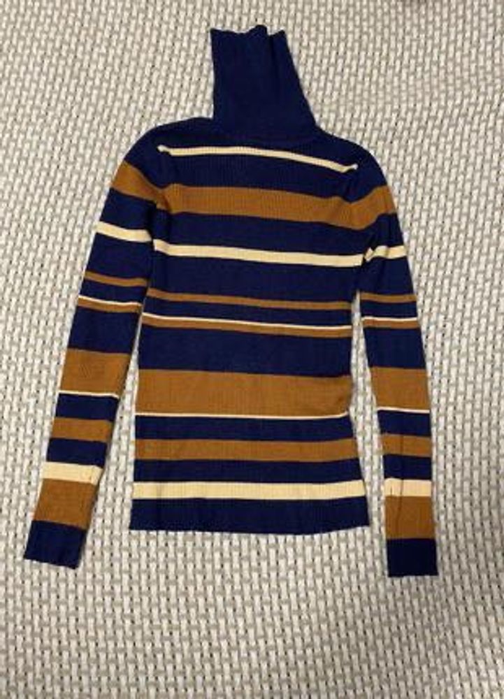 Striped Turtleneck Top