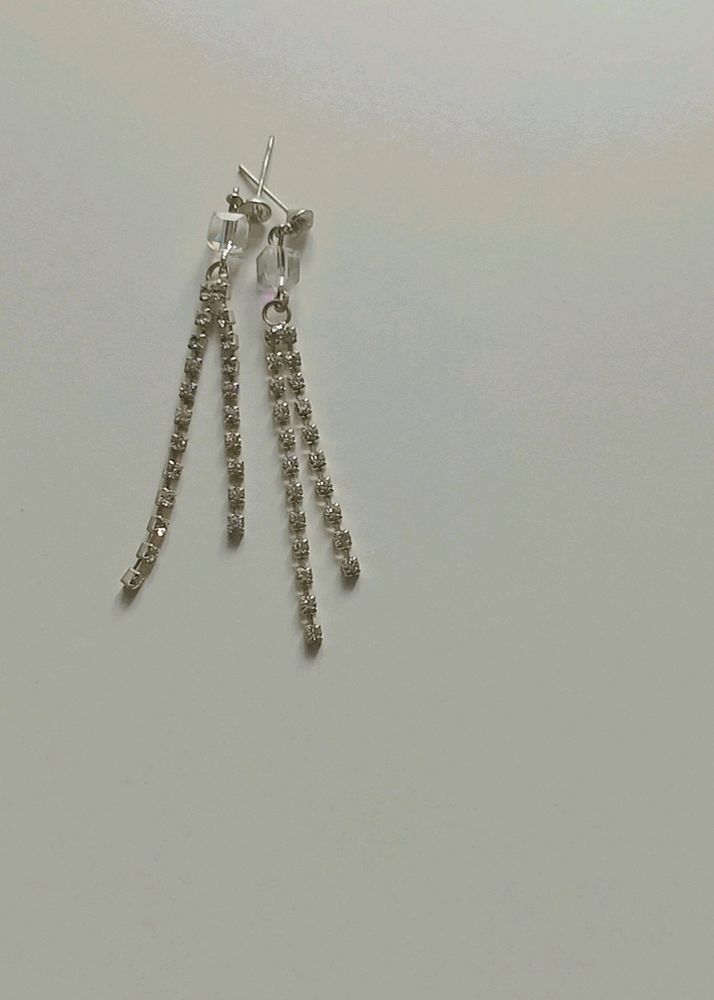 Stylish Diamond Chain Earrings