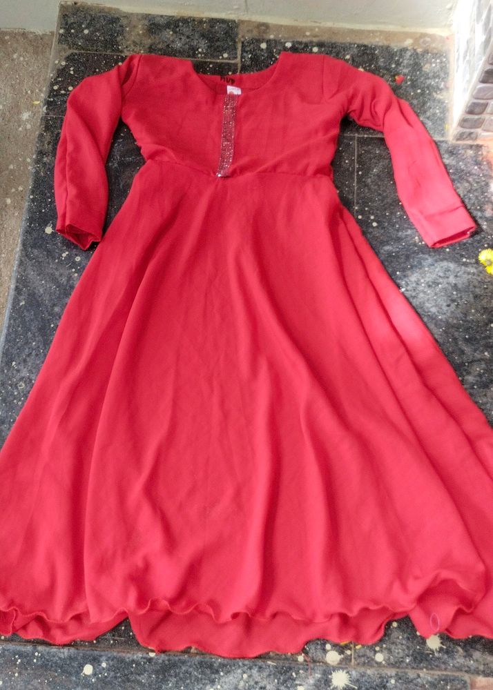 Women Full Sleeve Anarkali Dress