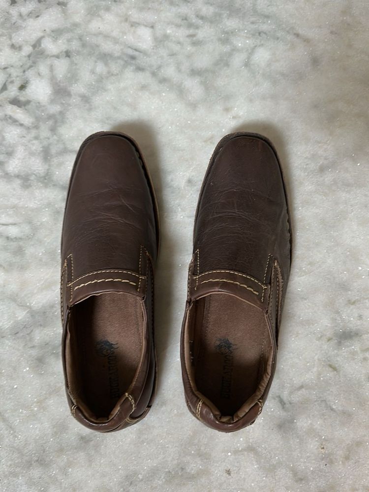 Brown Leather Loafers For Men