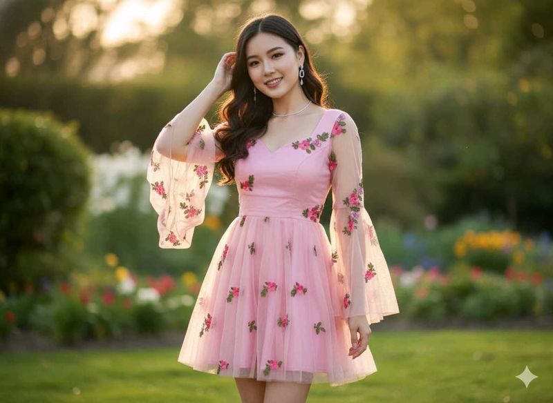 Pink Floral Dress