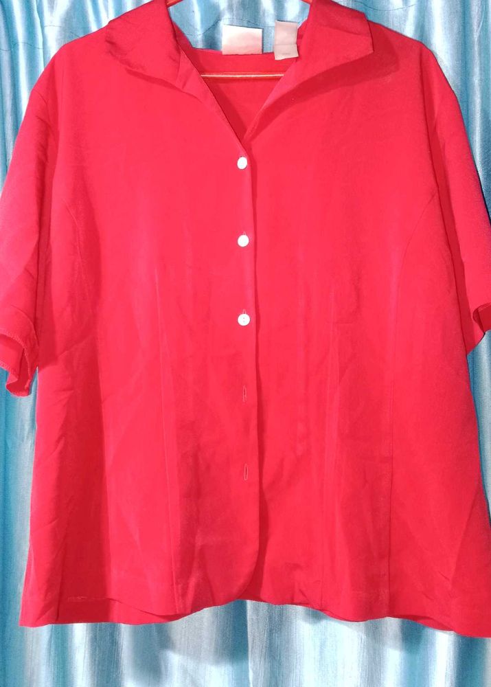 Vibrant Red Short Sleeve Shirt
