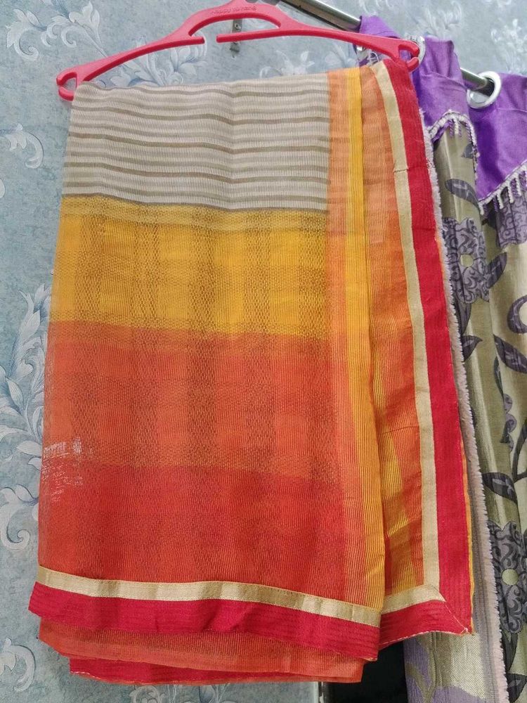 Cotton silk Saree without blouse