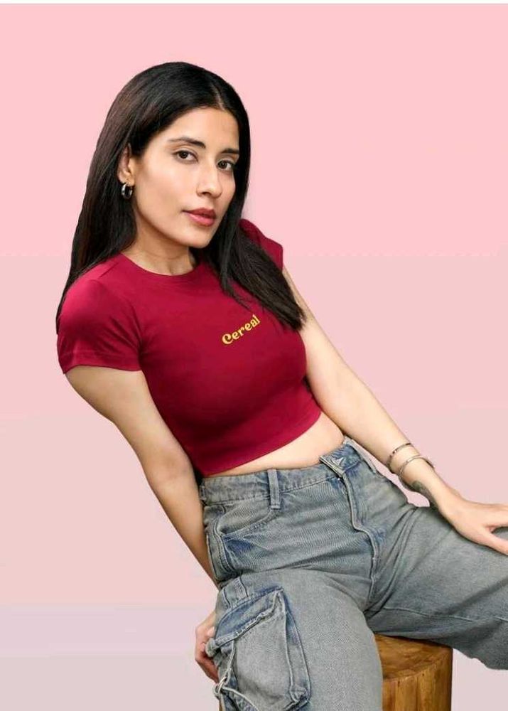 Burgundy Crop Top (S)