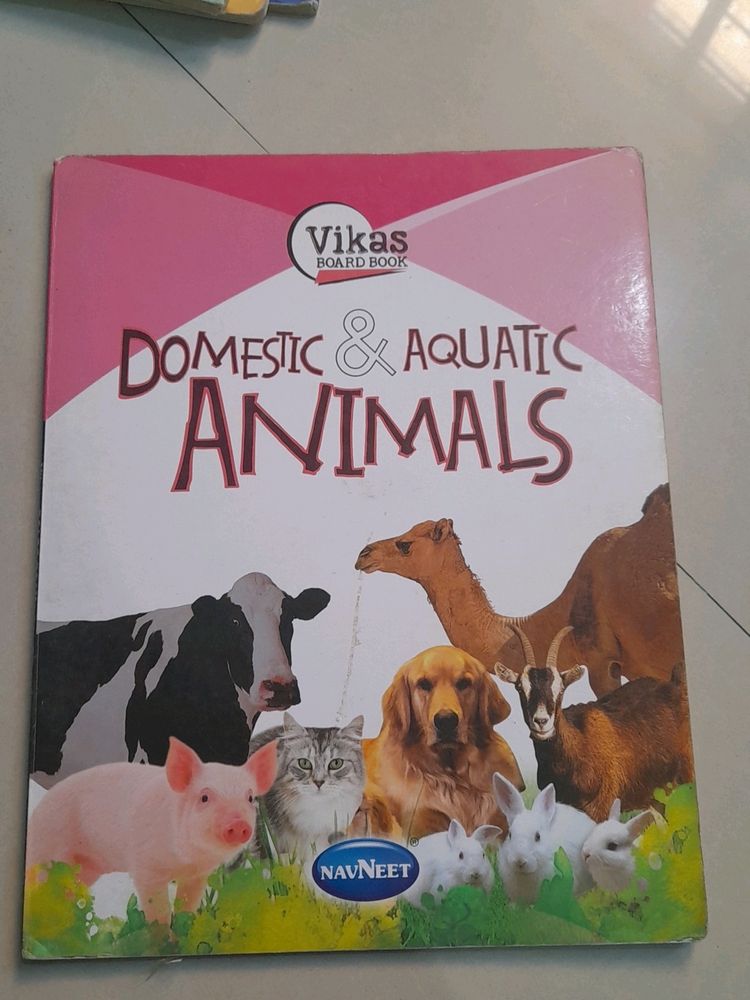 Vikas Board Book-Navneet-Domestic, Aquatic Animal