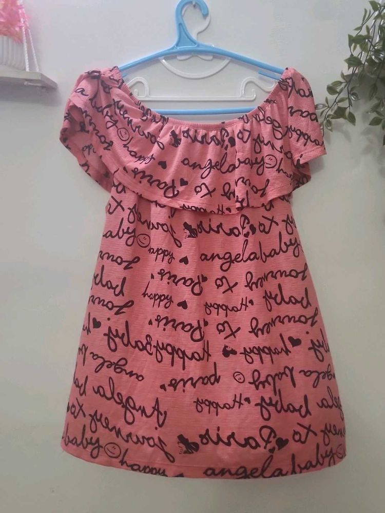 Peach Off Shoulder Top