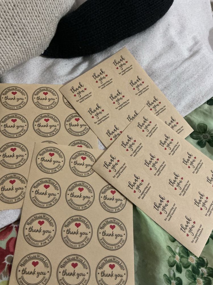 Thank you stickers for packaging