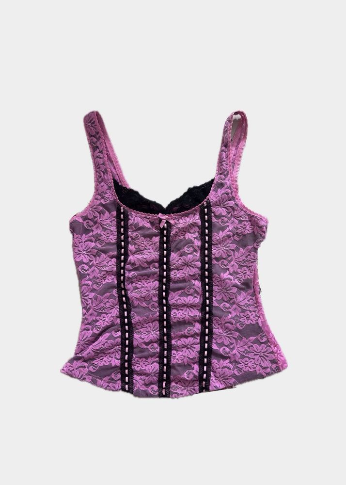 Lace Trim Tank Top